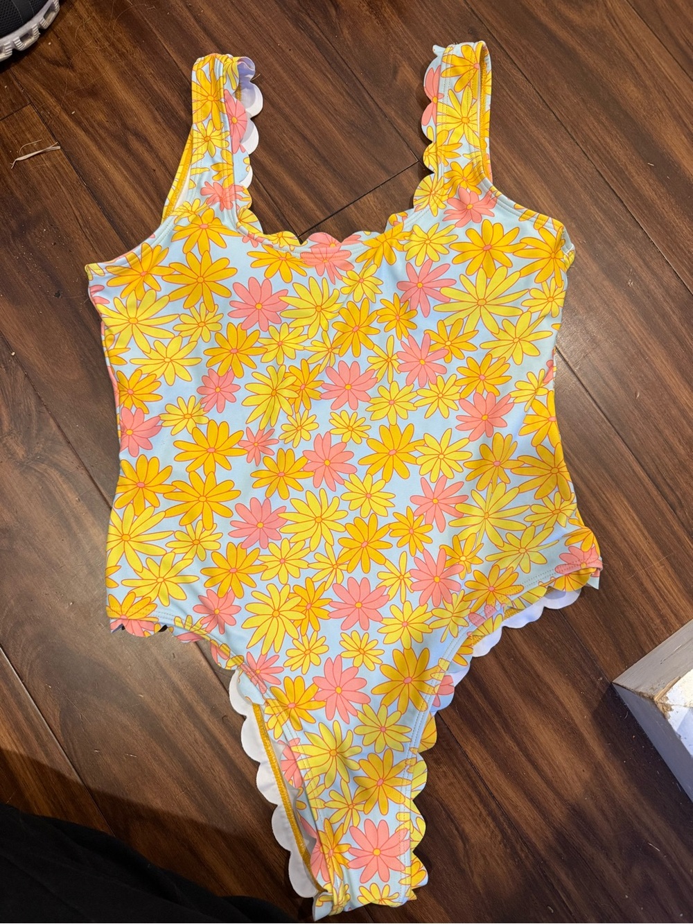 Women’s ' Yellow Floral One-Piece Swimsuit